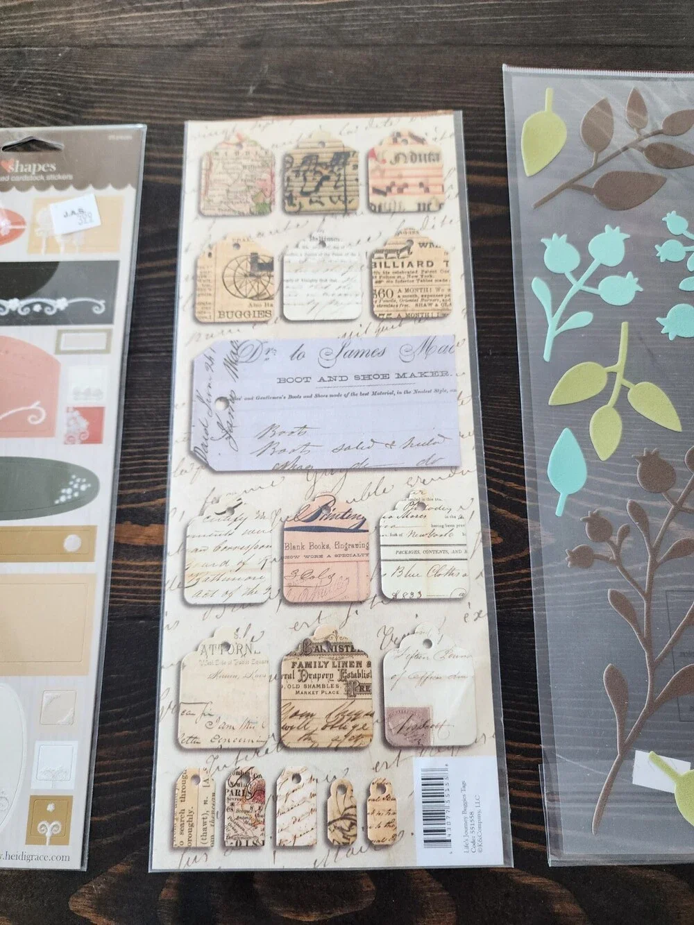 Scrapbooking Stickers Tags Labels Love Jumbo Sheets K&Co Lot New Retired #22